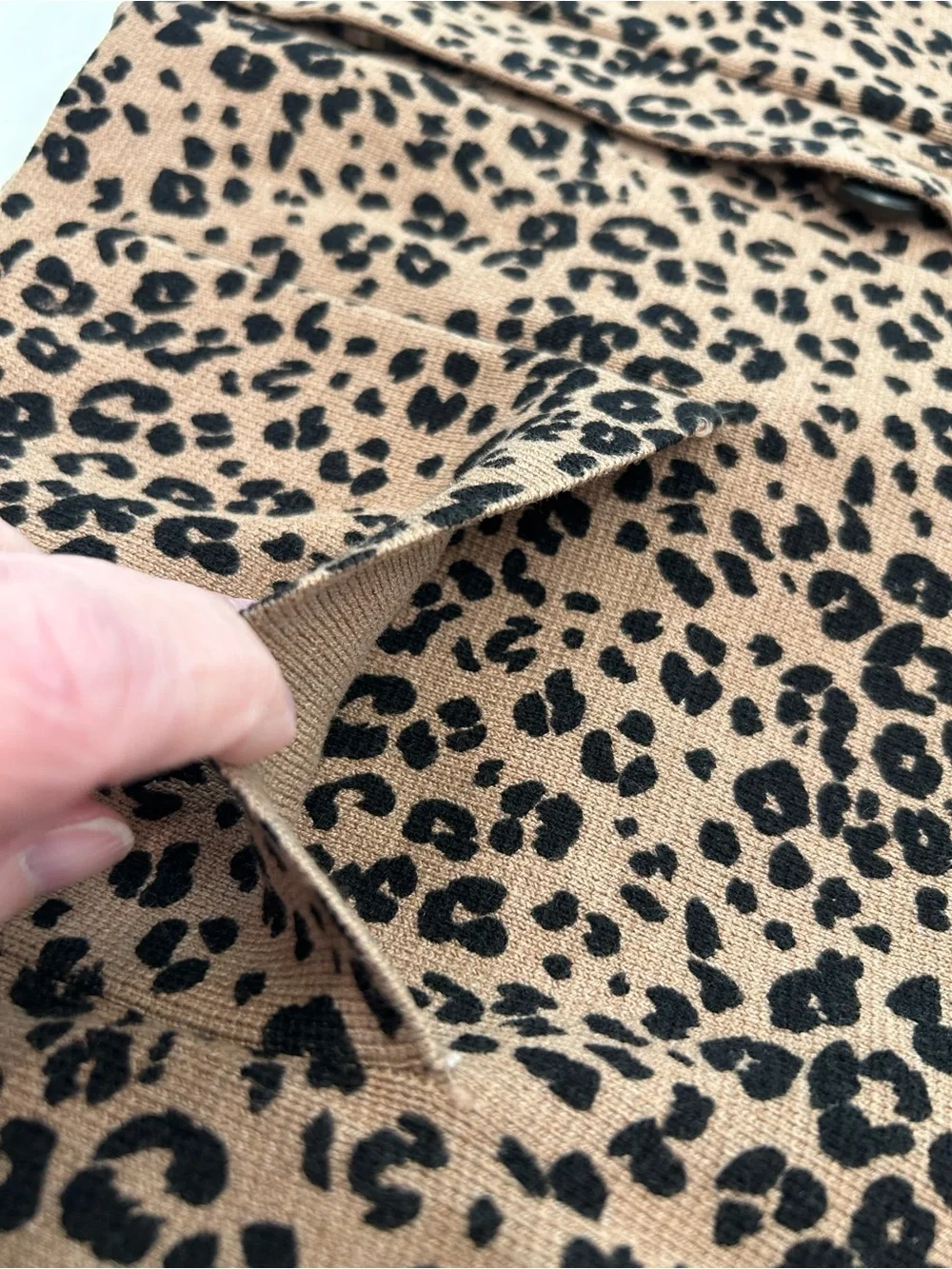 H&M Leopard Print Button-Front Cardigan - Tan & Black